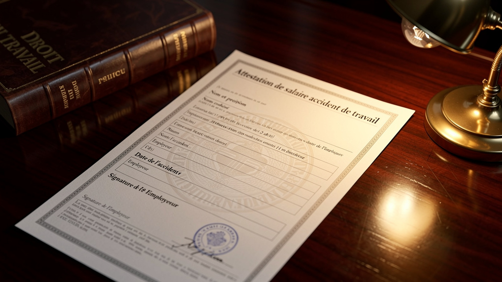 Attestation de salaire accident de travail : droits et obligations